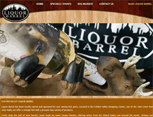 Tablet Screenshot of goldenvalleyliquorbarrel.com